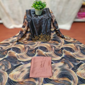 ผ้าฝ้ายวอยล์ลายแจ็คการ์ดแบบเรียบเป็นมิตรกับสิ่งแวดล้อม ขายดี ลายพิมพ์เรขาคณิต สำหรับชุดแต่งงานโซมาเลียสำหรับเด็กผู้หญิง - Product Image 1