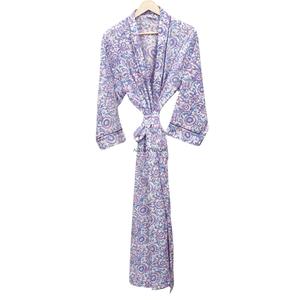 Bata de algodón hecha a mano estilo japonés con cuello en V y cierre de cinturón para mujer, estampado floral, ecológica, de secado rápido, ropa de playa y dormir única - Product Image 4