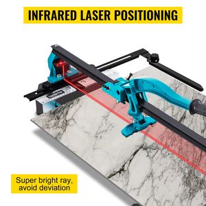 Tagliapiastrelle Manuale da 48 Pollici con Binario Singolo, Doppie Staffe e Tappo da 3/5 Pollici, Strumento di Taglio Laser di Precisione per Piastrelle - Product Image 3