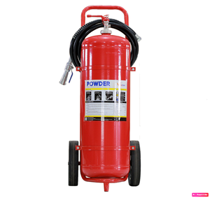 Extincteur à poudre ABC 50 kg sur chariot avec indice d'extinction 10A 144B C, matériel de lutte contre l'incendie le plus vendu, haute qualité - Product Image 1