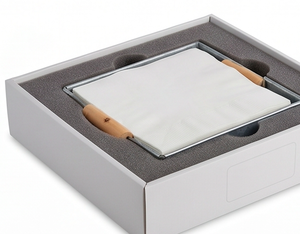 Porta Servilletas de Hojalata Galvanizada de Primera Calidad con Asa de Madera, Perfecto para Decoración de Mesa Elegante y Comedor Sofisticado - Product Image 6