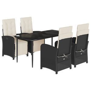 Conjunto de Comedor para Jardín en Negro - Product Image 2