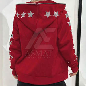 Sudadera con capucha y cremallera de cristal brillante para mujer, informal, de manga larga, 2026 - Product Image 5