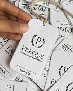 Premium Handmade Paper Personalized Hang Tags for Boutique Customized Size and Shapes Paper Hangtags Clothing Product and Retail - Product Image 4