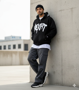 Ventes chaudes - Sweats à capuche avec fermeture éclair personnalisés, en coton lourd 100%, streetwear, impression de logo personnalisée, sweats à capuche et sweat-shirts pour hommes - Product Image 3