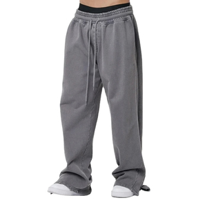 Pantalon de jogging ample personnalisé pour homme avec poches arrière et revers élastiques – Confortable pour le streetwear décontracté - Product Image 5