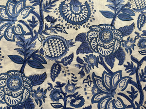 Tela de Algodón con Estampado Floral Hecho a Mano CHHAAPE, Tela Tradicional Sanganeri para Mujeres Adultas, Venta al Por Mayor - Product Image 2