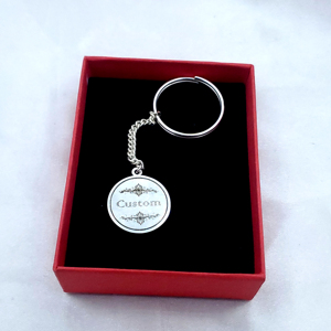 Llavero Redondo Personalizado de Plata de Ley 925 con Grabado - Product Image 2