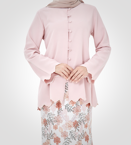 ชุดเดรสทรงดินสอปักลายใหม่ SIPO Eid พร้อมปลอกแขนปักลาย ดีไซน์บาจูกูรุงสมัยใหม่จากมาเลเซีย คอจีน สำหรับผู้หญิงมุสลิม - Product Image 2