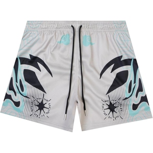 Shorts de basketball en maille torsadée pour hommes, imprimés sur mesure, respirants, pour le sport et l'entraînement en salle de sport, design léger - Product Image 1