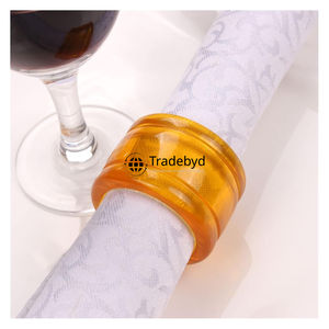 Elegante Anillo para Servilletas de Resina Hecho a Mano, Decoración de Mesa de Comedor de Lujo, Accesorios para Decoración de Mesa de Boda y Hotel por Tradebyd - Product Image 1