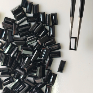 สปิเนลสีดำธรรมชาติ 8x4 มม. ทรงบาแกตต์ คุณภาพดีที่สุด พลอยหลวมสำหรับทำเครื่องประดับ ได้รับการรับรองจากเรดเมาน์เทน เจมส์ - Product Image 3