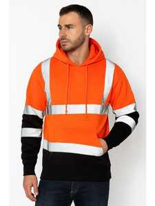 Veste de sécurité réfléchissante haute visibilité pour hommes, vêtements de travail de sécurité pour hommes, sweat à capuche réfléchissant, veste de chantier - Product Image 5