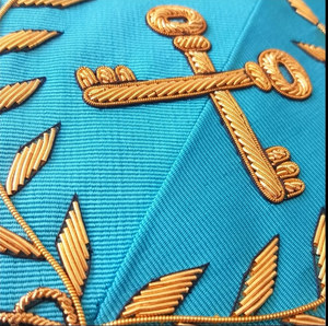 Treasurer Offcer <b>Collar</b> Memphis-Misraim Hand Embroidered Gold Bullion Regalia Blue Lodge Ceremonial <b>collar</b> - Product Image 5