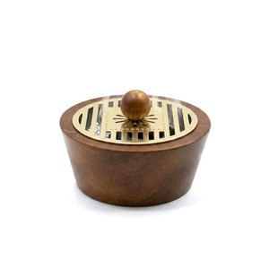 Custom PU Leather Round Incense <b>Burner</b>, Portable Resin Car Bukhoor Oud Holder Metal Cup, Personalized Gift Luxury Home Fragrance - Product Image 5