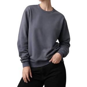 Sudadera Extra Grande de Algodón Orgánico para Mujer, Suave, Transpirable, Corte Holgado, Estilo Casual Urbano, Directo de Fábrica, OEM - Product Image 2