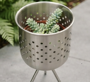 Meilleur design de jardinière à fleurs, fournitures en gros, jardinière à fleurs finition argentée, pot de fleurs personnalisé en usine - Product Image 4