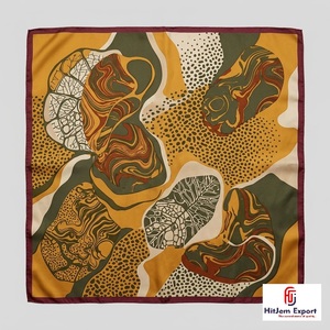 High Quality Custom Digital Printed Square <b>Scarf</b> OEM ODM Manufacturer Bougainville Custom Fabric Products Wholesale - Product Image 4