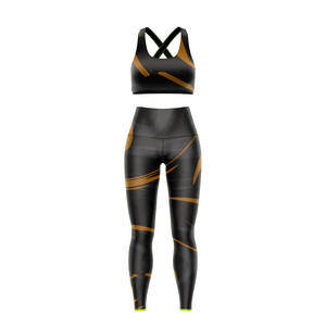Ensemble de sport moderne trois pièces sans couture pour femme : Legging de yoga taille haute, soutien-gorge de sport et veste de performance pour l'entraînement - Product Image 1