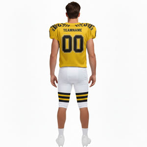 Maillot de football américain à manches courtes couleur personnalisée, impression par sublimation, séchage rapide, respirant, 100 % polyester, unisexe - Product Image 4