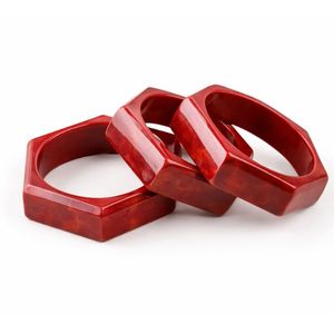 Rizir Fashion Geometric Resin Acrylic Zinc Alloy <b>Bangle</b> <b>Bracelet</b> for Women Trendy Party Minimalist Chunky Statement Jewelry - Product Image 2