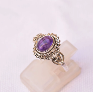 Natural Amethyst <b>Ring</b> 925 Sterling Silver Purple Gemstone Handmade February Birthstone Jewelry <b>Statement</b> <b>Ring</b> Gift for Her - Product Image 3
