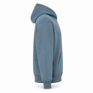 Sudadera con Capucha Premium Azul Polvoriento sin Cordones, Unisex, de Algodón Grueso, con Bolsillo Canguro, Estilo Urbano Personalizado para Hombre - Product Image 6