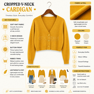 Cardigan en acrylique de luxe élégant pour l'automne et l'hiver, col en V, tricoté sur mesure, OEM & ODM, de la sororité Cosh International - Product Image 6