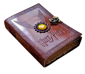 Diario de cuero Vintage de Harry Potter para mujer, suministros de brujería, papel de borde antiguo, decoración y herramientas de bruja - Product Image 1