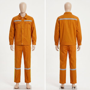 Overol de Trabajo Econex Deportivo Naranja de Poliéster de Alta Visibilidad, Resistente al Viento, con Franjas Reflectantes, Certificado CE/EU, Uniforme de Seguridad Unisex - Product Image 2