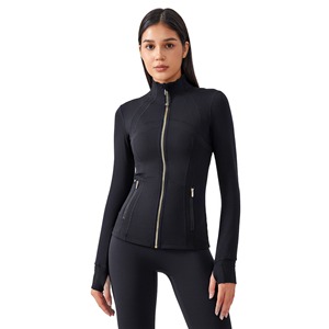 Conjunto Deportivo Personalizado para Mujer Talla Grande, Color Sólido, Transpirable, de Secado Rápido, Ligero, Amarillo, para Gimnasio, Fitness, Yoga, con Chaqueta con Cremallera - Product Image 5