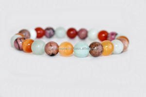 ขายส่ง สร้อยข้อมือหินแกรนิต 8 มม. สวยงาม ประดับคริสตัลหัวใจ คอ และกระดูกสันหลัง  คริสตัลพลังงานแสงอาทิตย์  คริสตัลหินแกรนิต  เฟิงสุ่ย  คุณภาพพรีเมียม ดีไซน์หรูหรา - Product Image 2