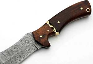Herramienta Utilitaria de Campo para Exteriores de Acero Damasco Trenzado Hecho a Mano con Mango de Madera de Palisandro - Product Image 5