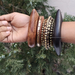 Pulseras de Madera Natural Hechas a Mano para Mujer, Estilo Boho, Joyería de Moda, Pulsera de Madera Ecológica, Proveedor Mayorista - Product Image 1