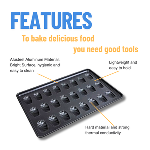 แม่พิมพ์เค้กรูปกรงเล็บแมวแบบไม่ติดกระทะอบเค้กอลูมิเนียม12ชิ้นขนาด365x265X22มม. สำหรับใช้ในบ้าน - Product Image 5