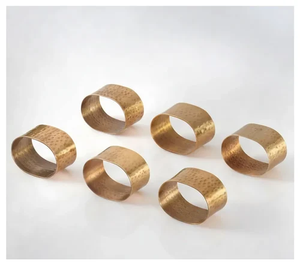 Classic Style Brass Napkin Ring Beaded Rim Design 3 Pieces Gold Polished Custom Logo for Parties Weddings Napkin Ring - Product Image 6