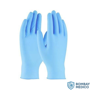 Gants d'examen chirurgical jetables en nitrile BOMBAY MEDICO bleus taille 6.5 (taille L) Instruments chirurgicaux - Product Image 1