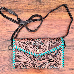 เคสโทรศัพท์คลัทช์มือแกะสลักมือมีหลายสไตล์ใช้เป็นกระเป๋าสตางค์หนังสไตล์ตะวันตกมาใหม่ใช้งานได้หลากหลายสำหรับผู้หญิง - Product Image 2