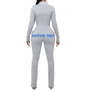 Conjunto de Sudadera y Pantalones Acampanados para Mujer, Ropa Deportiva Moderna, Directo de Fábrica, Conjuntos Femeninos - Product Image 3