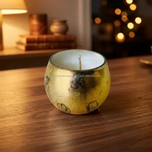 Luxury Gold Votive Candle <b>Holder</b> Metallic <b>Tealight</b> <b>Holder</b> Elegant Decorative Candle Stand Premium Tabletop Accent - Product Image 6