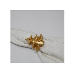 En gros, Anneaux de serviette en aluminium émaillé motif citrouille, finition dorée, modernes, de luxe, écologiques et durables, pour mariage - Product Image 5