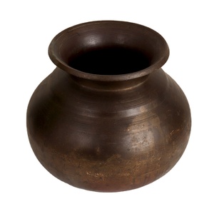 Olla de agua antigua hecha a mano Lota de latón para almacenamiento, maceta, decoración del hogar, artículos de regalo a granel, - Product Image 1