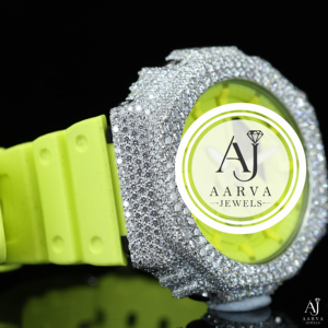 AARVA JEWELS Montre de luxe à quartz, boîtier en acier inoxydable, cadran en cristal, lumineux, rond de 40 mm, montre de mode unisexe - Product Image 4