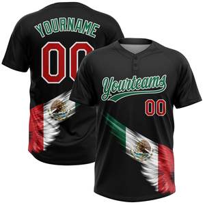 Camiseta de Béisbol Personalizada con la Bandera de México, Splendid Apparel, Impresión por Transferencia de Calor, Manga Corta para Hombre, 140g, Poliéster, Absorbe la Humedad - Product Image 2