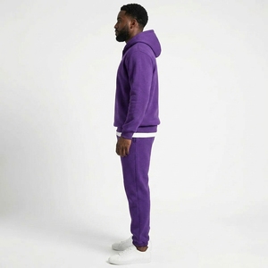 Conjunto de Sudadera con Capucha y Pantalón de Chándal de Forro Polar con Cremallera de 1/4 para Hombre, Personalizable con Logotipo, Grueso y Cálido para Invierno, Marca Privada - Product Image 3