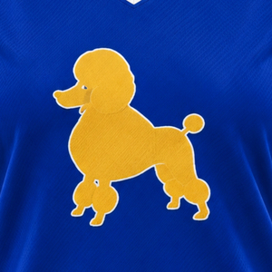 Maillot de hockey pour femmes SGRho, bleu royal, lettres grecques brodées, col en V, manches courtes, vêtements de sport pour équipes de sororité - Product Image 5
