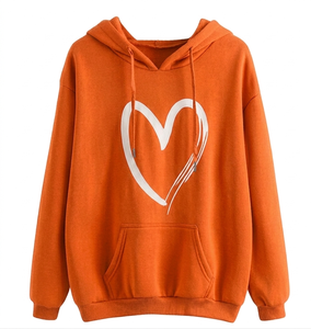 Ostriya Intl Custom Pullover Hoodie Women High Quality Breathable Winter 100% Cotton <b>Oversized</b> Streetwear Solid Front Letter - Product Image 4