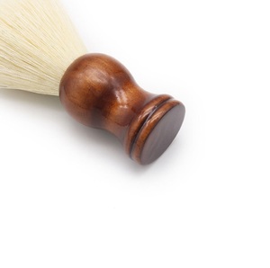 Maclura 1 pièce Brosse à raser en poils de porc 100% purs, manche en bois massif, outils de rasage OEM avec logo personnalisé - Product Image 2