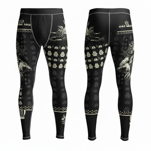 Leggings de compression pour hommes, vêtements de sport, fitness, yoga, haute performance, imprimés sur mesure, pour la course à pied, la gym et l'entraînement. - Product Image 4