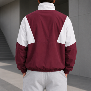 Custom Unisex Long Stand Outdoor Track Suit Lightweight Waterproof Half <b>Zip</b> Pullover Front Running Hiking Eco-Friendly OEM ODM - Product Image 3